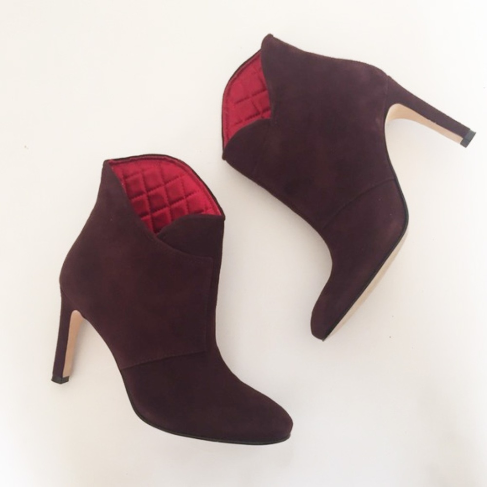 SIGERSON MORRISON Unity Booties, Dark Purple, 7
